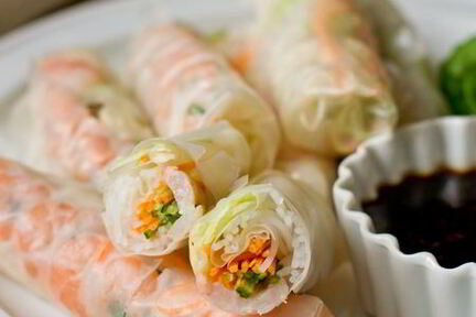 Спринг-роллы с креветками