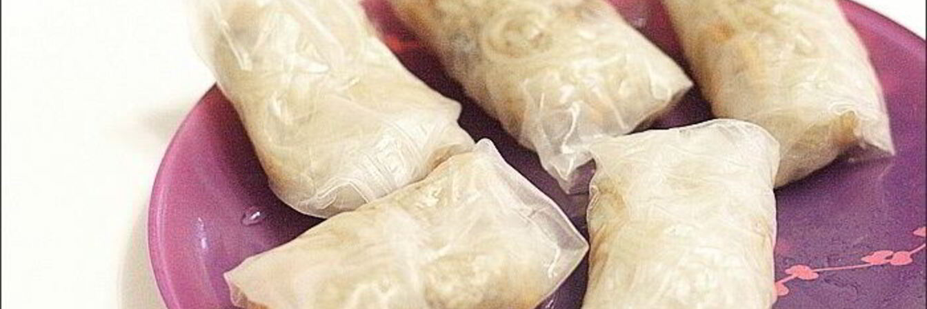 Спринг-роллы с куриным фаршем и грибами