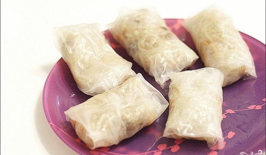 Рецепт спринга-роллов с куриным фаршем и грибами