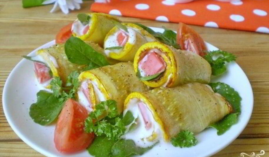 Рецепт кабачковых рулетиков