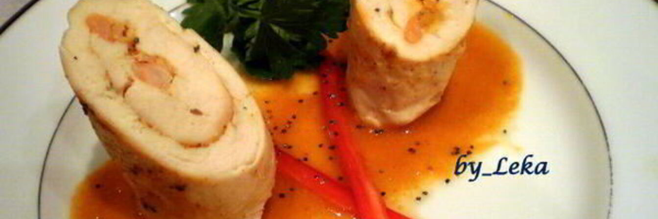 Куриные рулетики, фаршированные креветками