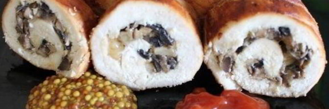 Куриные рулетики с грибами и сыром