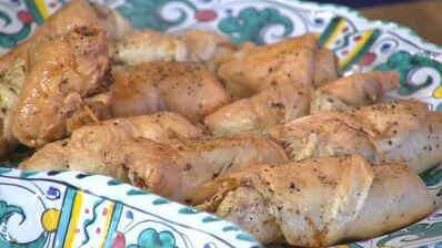 куриные рулетики с оливковой начинкой