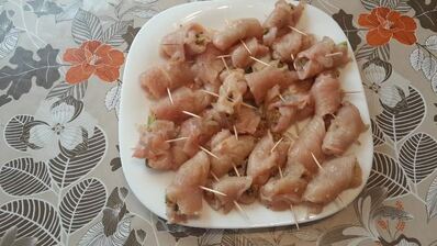 куриные рулетики в горчично-сливочном соусе