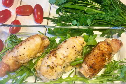 Куриные рулеты с ветчиной и сыром