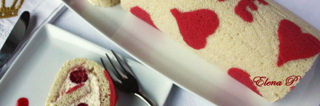 Любовный рулет с рисунком