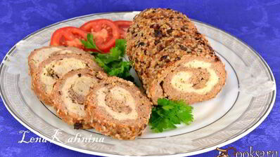 мясной рулет праздничный