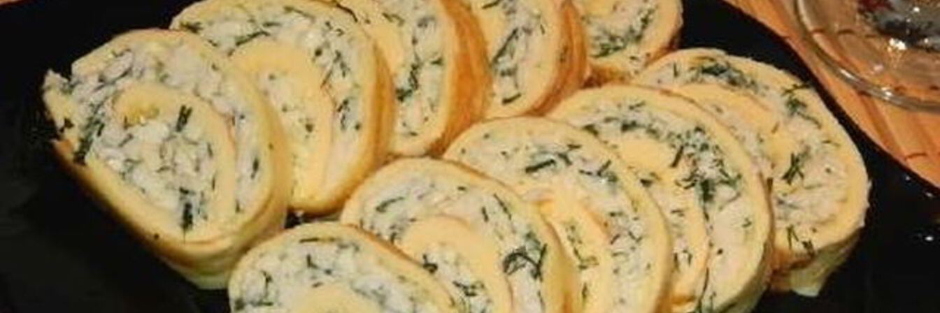 Нежный рулет из кальмаров