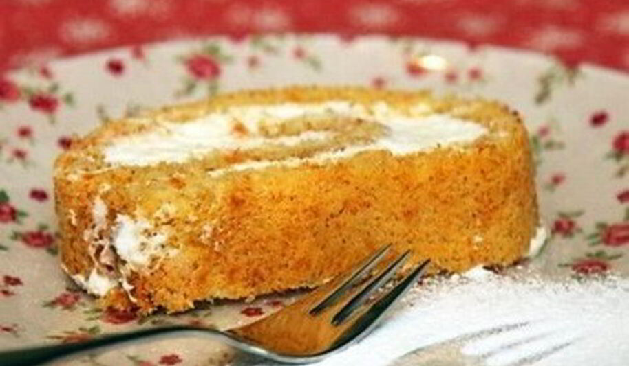 Рецепт рулета из тыквы со сливочной начинкой