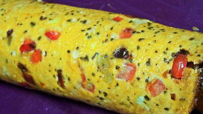 яичный рулет с печенкой