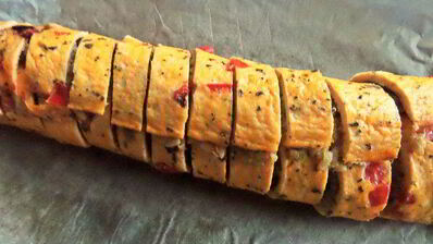 яичный рулет с печенкой