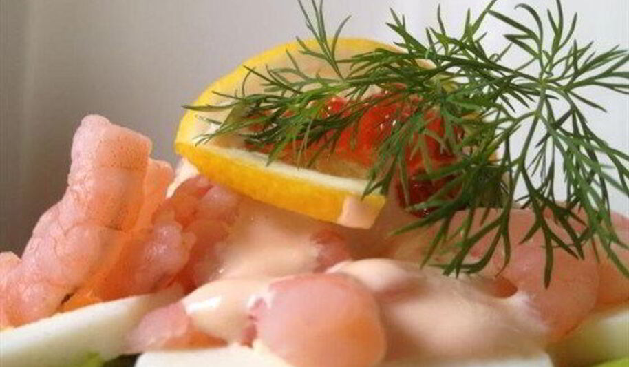 Рецепт датского открытого сэндвича с креветками