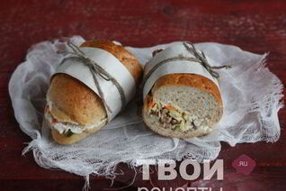 Сэндвич с мясом и капустой