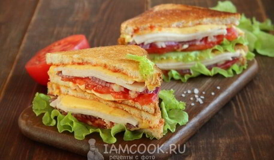 Рецепт сэндвича с ветчиной и сыром
