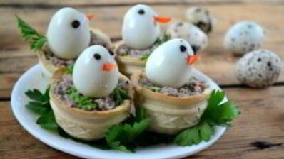 новогодние тарталетки петушки