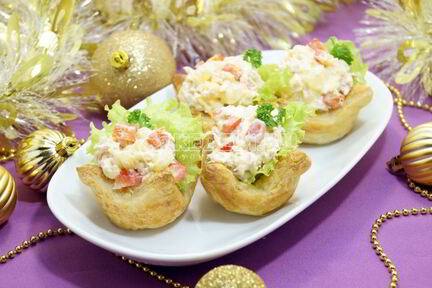 Тарталетки из слоеного теста