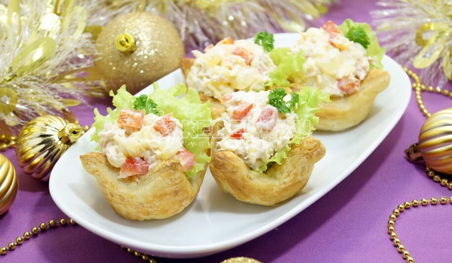 Рецепт тарталеток иза слоеного тест