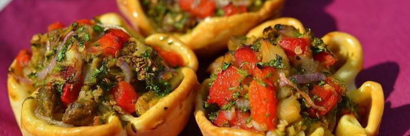 Тарталетки с баклажанами