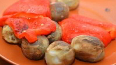 тарталетки с баклажанами