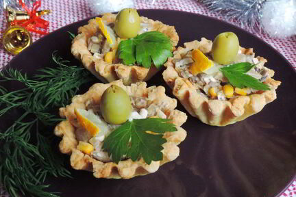 Тарталетки с грибами