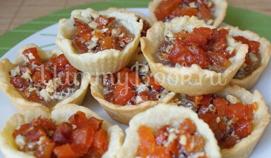 Рецепт тарталеток с курагой и орехами