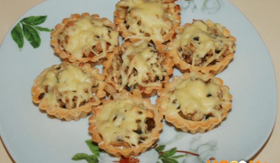 Рецепт тарталеток с курицей и грибами