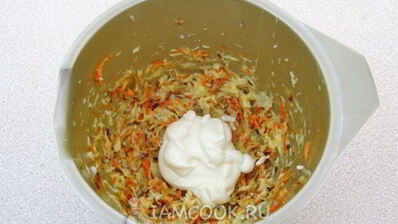 тарталетки с палтусом и овощами