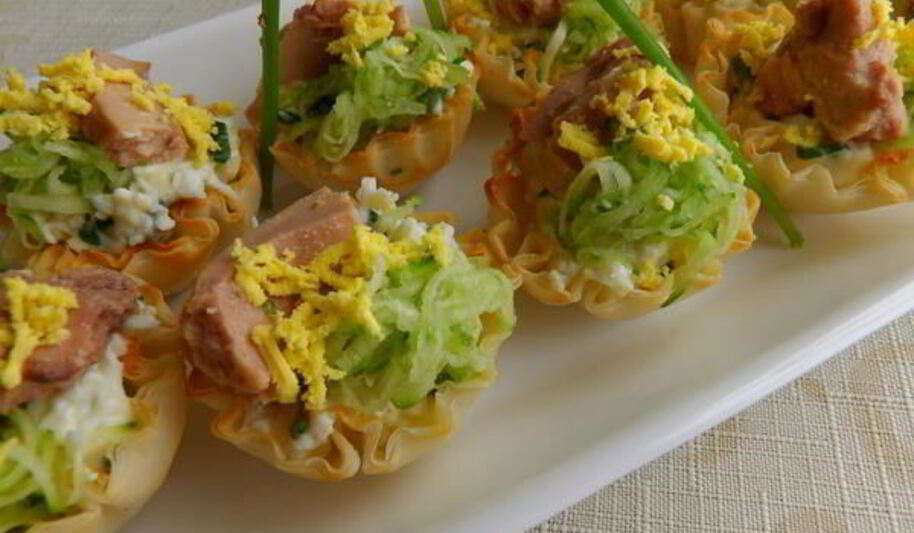 Рецепт тарталеток с печенью трески