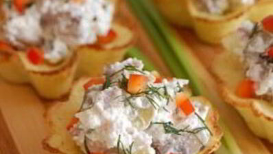 тарталетки с селедкой