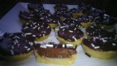 тарталетки с шоколадом