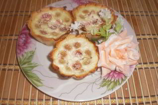 Тарталетки творожные с крыжовником