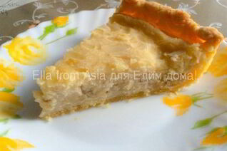 Бананово-миндальный тарт с маскарпоне