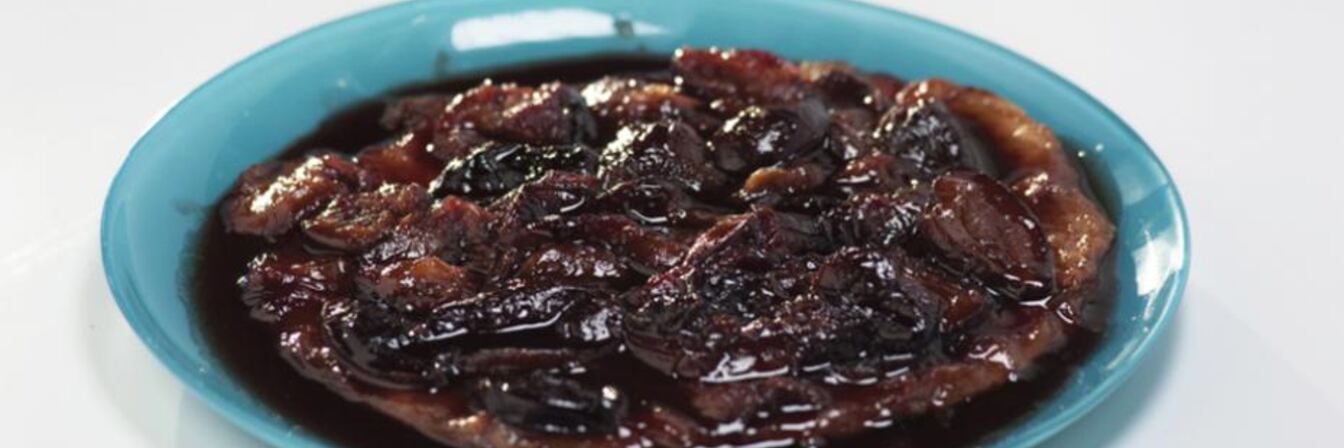 Быстрый тарт-татен со сливами