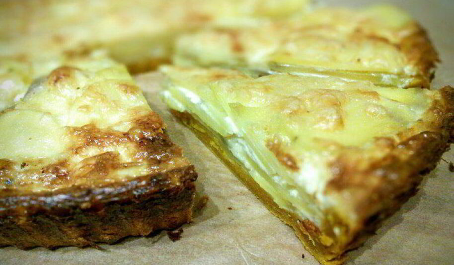 Рецепт картофельного тарта на тыквенном тесте