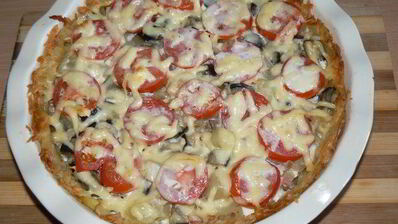 летний овощной тарт с корейкой