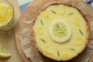 Лимонный тарт с миндалем