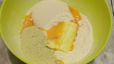 лимонный тарт с миндалем