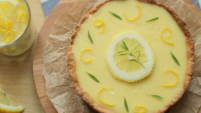 лимонный тарт с миндалем