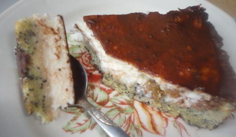 Рецепт макового тарта с творожным суфле и ганашем