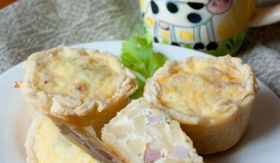 Рецепт мини-тартов с картофелем и ветчиной