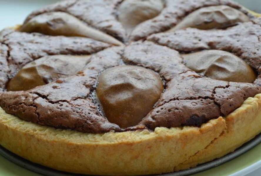 Шоколадно-грушевый тарт