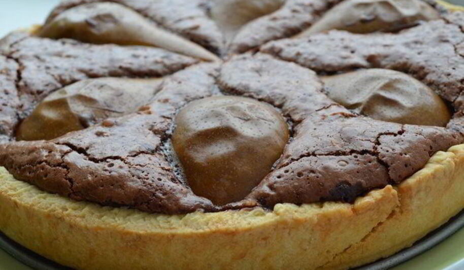 Рецепт шоколадна-грушевого тарт
