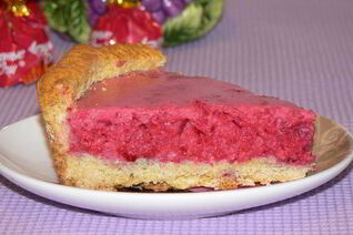 Тарт брусничный с яблоками