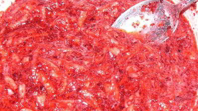 тарт брусничный с яблоками