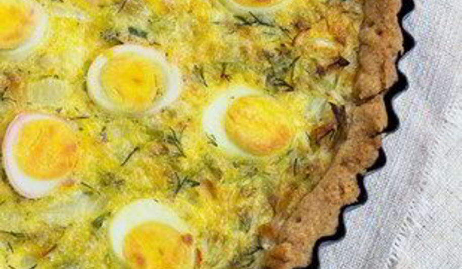 Рецепт тарта с капустой и перепелиными яйцами