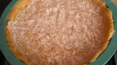 тарт с ревенем и земляничным вареньем