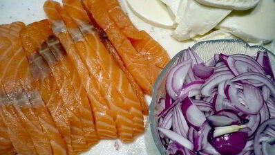 тарт с семгой и шпинатом цветы за окном