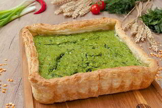 Тарт с зеленым горошком