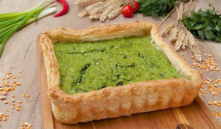 Рецепт тарта с зеленым горошком