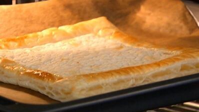 тарт со спаржей, ветчиной и пармезаном